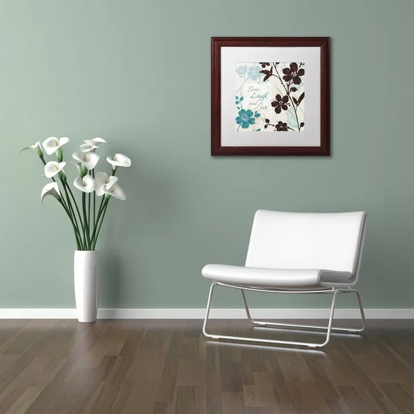 Lisa Audit 'Botanical Touch Quote II' White Matte, Wood Framed Wall Art