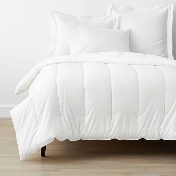 Company Cotton Wrinkle-Free Sateen Comforter - White, Size Twin, The Company Store