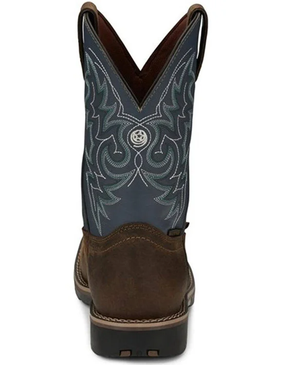 Justin Men's Fireman Waterproof Cowboy Boots Brown - 10.5 W