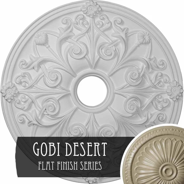 23 5/8x22OD x 3 7/8x22ID x 2 1/8x22P Jamie Ceiling Medallion (Fits Canopies Up to 3 7/8x22) - Hand-Painted Gobi Desert
