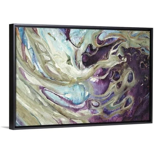 Fantasea Black Float Frame Canvas Art - 36 x 24