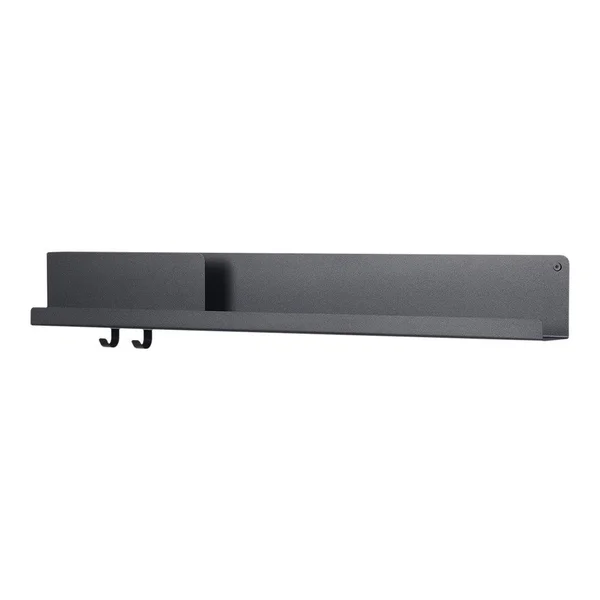 Muuto - Folded Shelves 63 x 16 - 5 cm, Black, 63 x 12.4 x 16.5 cm