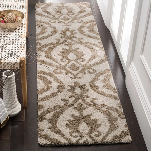 Safavieh Florida Shag Cream & Beige 8&-6x22 x 12& Rug