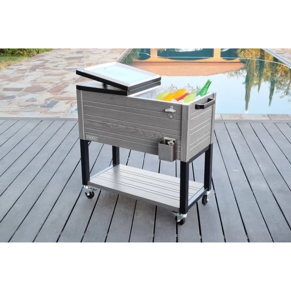 Permasteel PS-205-80QT 80 qt. Patio Cooler Gray