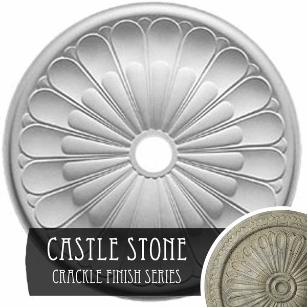 31 5/8x22OD x 3 5/8x22ID x 1 7/8x22P Gorleen Ceiling Medallion (Fits Canopies Up to 3 5/8x22) Ekena Millwork Finish: Castle Ston