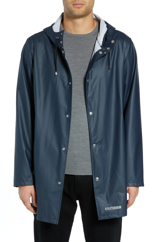 Stutterheim Navy Stockholm Lightweight Raincoat