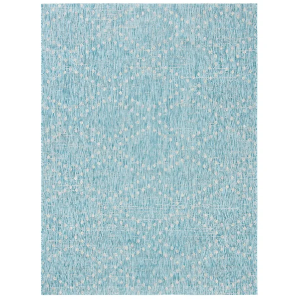 Safavieh Courtyard Perihan Indoor/ Outdoor Rug - 6&7x22 x 6&7x22 Square - Aqua/Grey