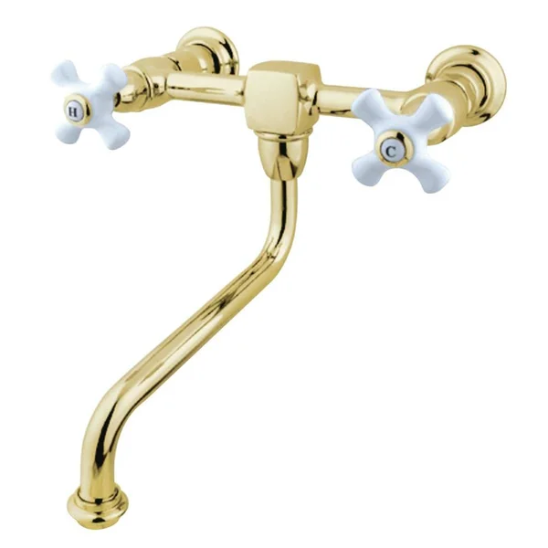 Kingston Brass KS1218PX Wall Mount Bathroom Faucet - Brushed Nickel