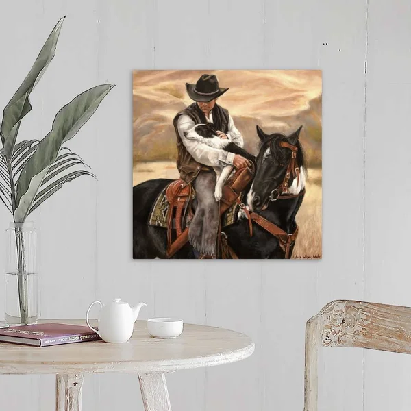All A Cowboy Needs, Canvas Wall Art, 20x20, Great Big Canvas
