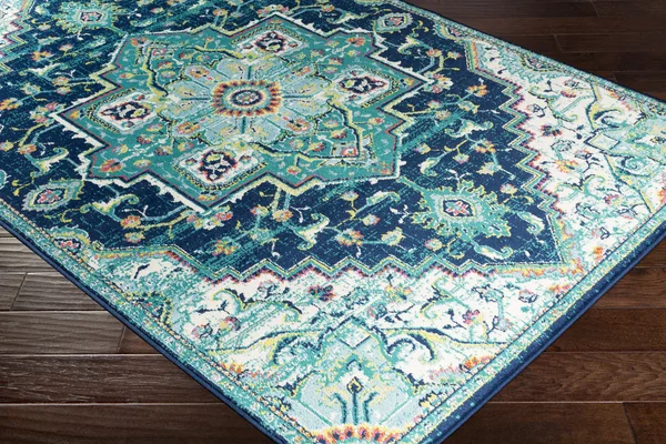 Surya Paramount PAR-1107 Teal Area Rug 8&10x22 x 12&9x22