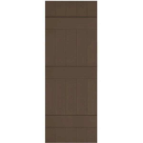 17 1/2 inchw x 58 inchh Lifetime Vinyl, Custom Five Board Joined (3 Batten), Board-n-Batten Shutters, w/Shutter-Loks (Per Pair)