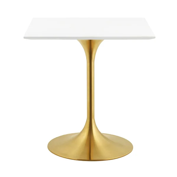Modway Lippa 28x22 Square Wood Top Dining Table - White