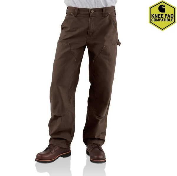 Carhartt Men's Washed-Duck Double-Front Work Dungaree (30x36 Dark Brown)