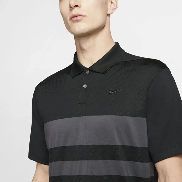 Nike Men's Dri-Fit Vapor Striped Golf Polo, Small, Black