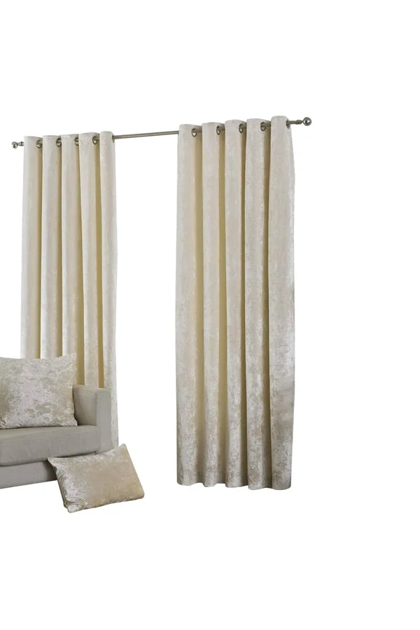 (90 x 72in, Ivory) Riva Paoletti Verona Eyelet Curtains
