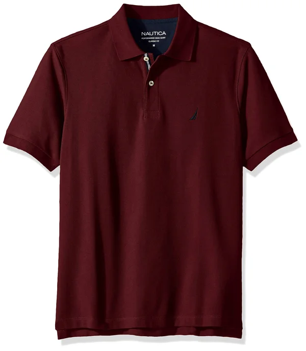 Nautica Men's Classic Short Sleeve Solid Polo Shirt