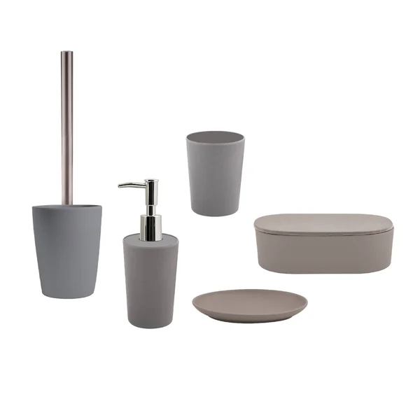Toilet Brush and Holder Spirella Takeo Gray Bamboo