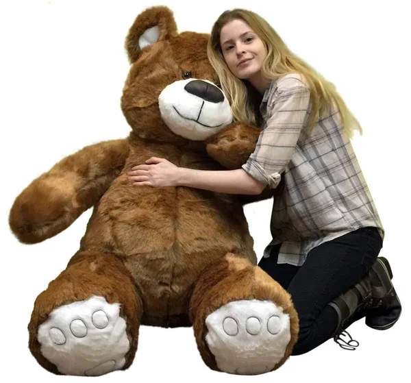 BigPlush Giant Brown Teddy Bear 5 Foot American Made Soft, Made in USA Stuffed Animal