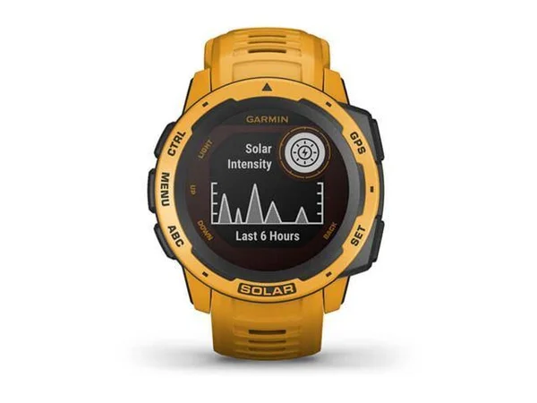 Garmin Instinct Solar GPS Smartwatch - Sunburst (010-02293-19) w/ 2x Screen Protectors