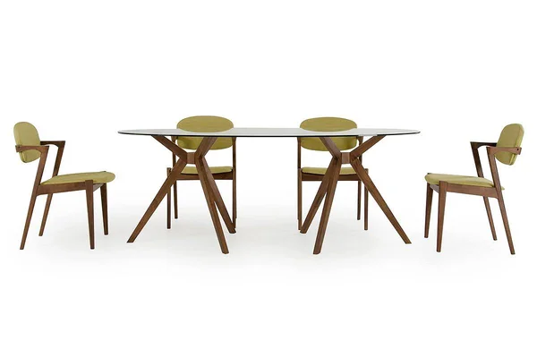 HomeRoots 283840 30x22 Wood and Glass Oval Dining Table