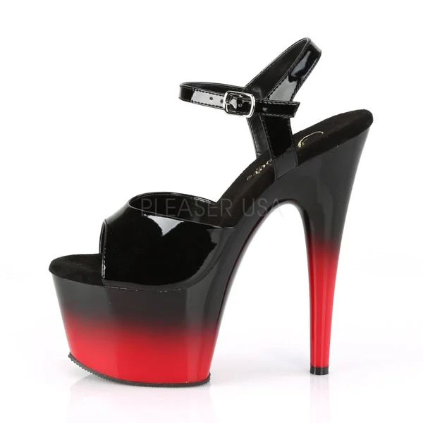 Pleaser - ADORE-709BR-H 12 - Black Patent/Black-Red