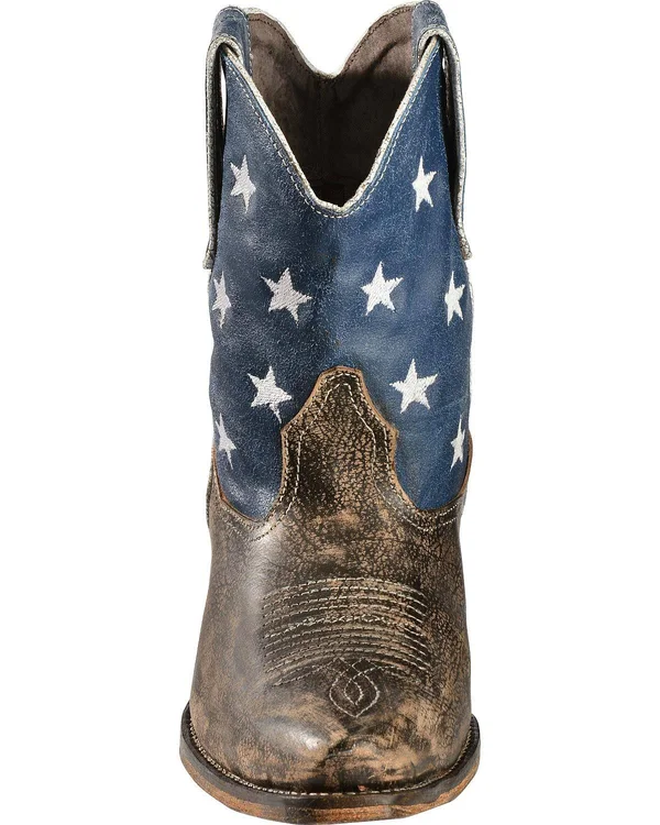 Roper American Flag Shorty - Brown - Ankle Boots