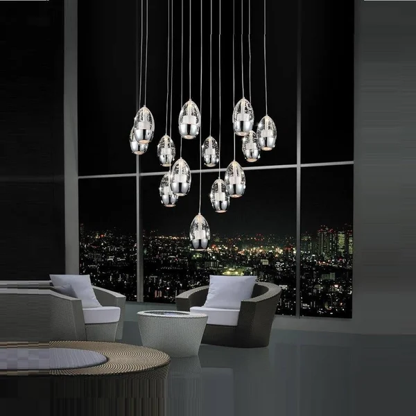 CWI Lighting 1040p20-101 Rosalina LED Chandelier with Matte Black Finish