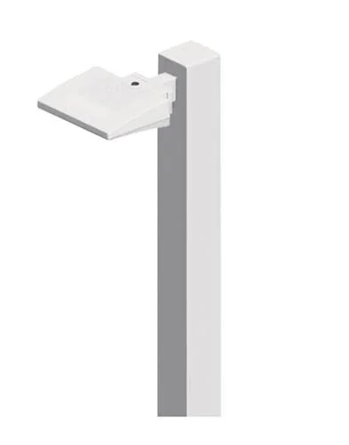 RAB ALED26YW/D10 - LED Area Light 26W Warm Dimmable with Square Pole Mount Adptr White