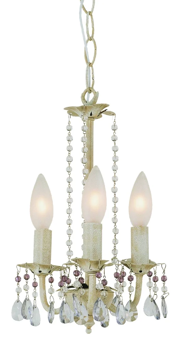 Trans Globe Lighting 50308 AW 3-Light Chandelier - Antique White