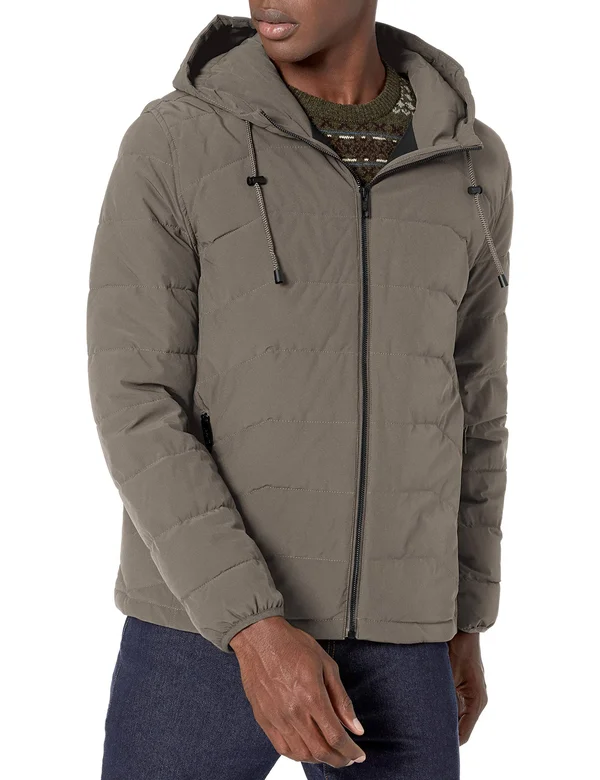Marc New York Men's Claxton Packable Down Hooded Jacket - Gunmetal