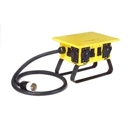 Construction Electrical Products-6508GU 50Amp 125/250V 4-20A Outlet Temporary Power Distribution Box