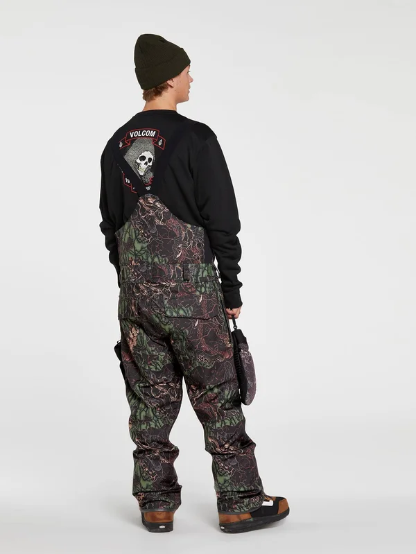 2022 Volcom Roan Bib Overall in Woodland Camo, L