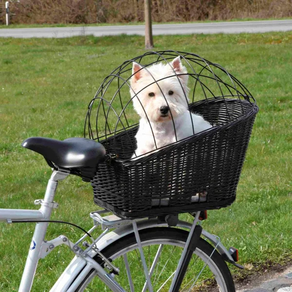 Trixie Bicycle Basket for Carrier - with Lattice, 35x49 55cm, Black