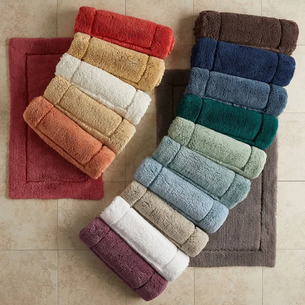 Legends Hotel Regal Cotton Bath Rug - Cayenne - Orange/Coral, Size 24x40, The Company Store