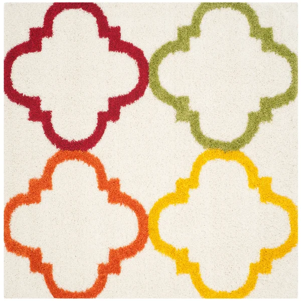Safavieh Shag Kids Ivory and Multi 6&7x22 x 6&7x22 Square Area Rug