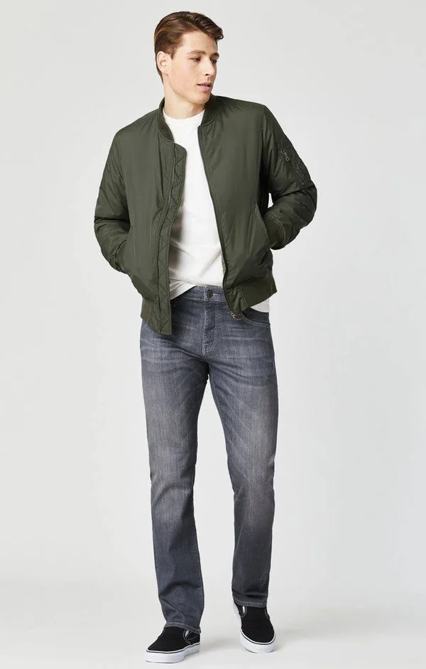 Mavi Men's Matt Mid Rise Relaxed Straight Leg Jeans