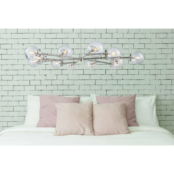 Leda 12 Light Polished Nickel Chandelier Elegant Lighting - 1507g58pn