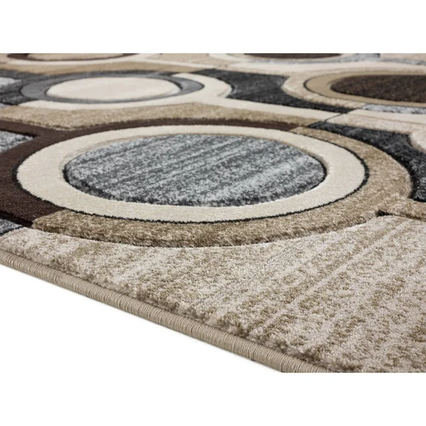 MDA Home Orelsi Brown/Gray Contemporary Polypropylene Area Rug - 3&9x22 x 5&9x22