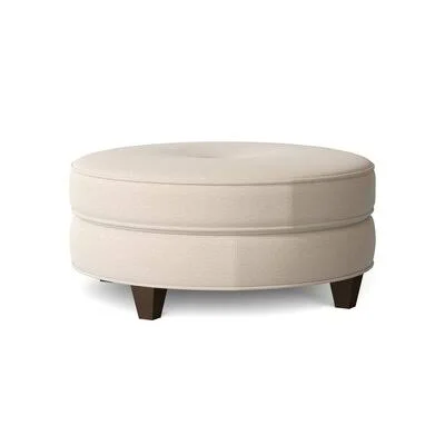 Wayfair Custom Upholstery James Cocktail Ottoman Body Fabric: Bihar Natural