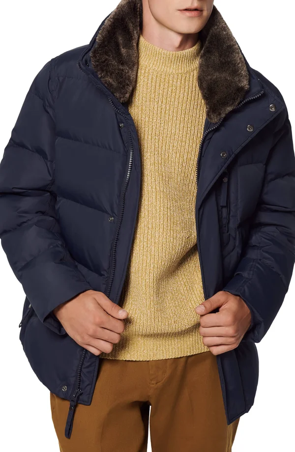 Marc New York Horizon Faux-Fur Down Hooded Jacket - 2XL
