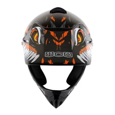 Wow Youth Kids Motocross BMX MX ATV Dirt Bike Helmet Hjoy Dragon Orange, Boy's, Size: Medium