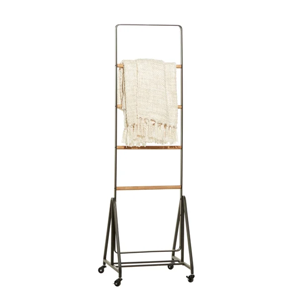 Black Iron Industrial Shelving Unit 61 x 18 x 16 - 18 x 16 x 61 - 61.38" x 18.38" x 16.25"