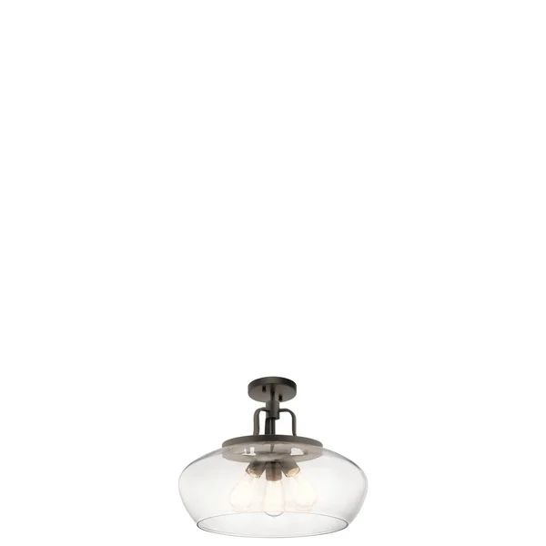 Kichler Davenport Pendant/3 Light Semi Flush - Olde Bronze - 43904OZ