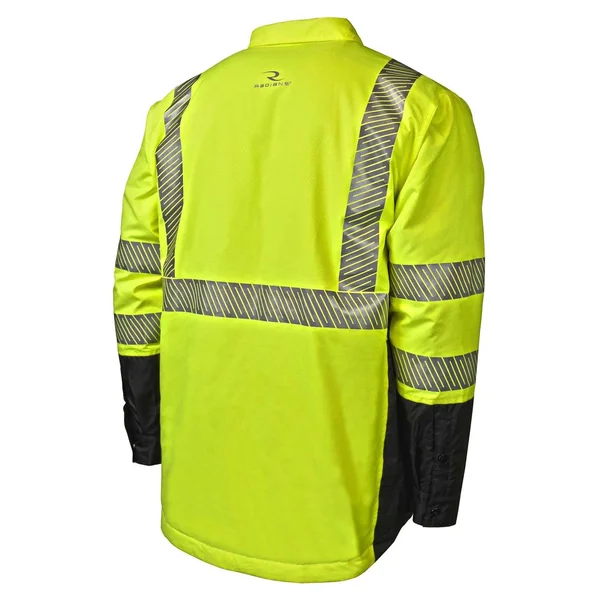 Radians SJ03-3SGR-M Ripstop Quilted Wind Shirt, Type R Class 3, Size Medium