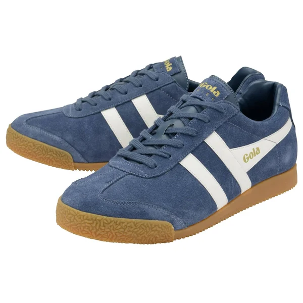 Gola Men's Harrier Suede Sneakers - Baltic/White, 10