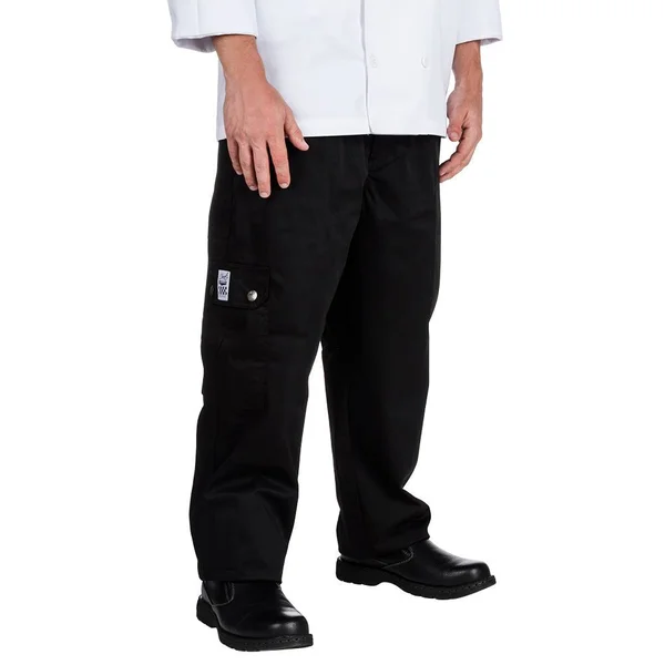 Chef Revival P024BK-4X Chef Pants - Cargo, Men, Black, 4X