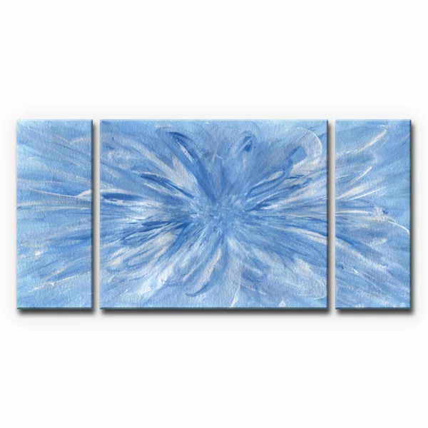 Ready2HangArt Snowflake Wrapped Canvas Wall Art, Blue