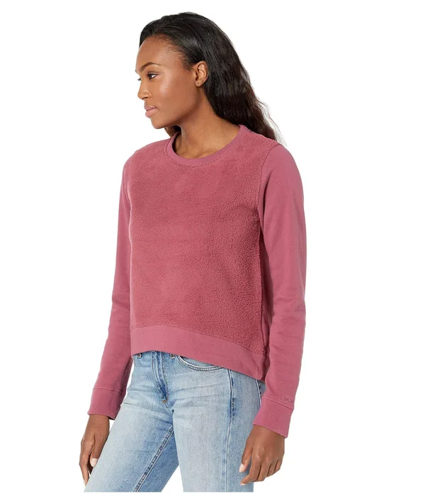 Marmot Women's Crew Neck Sherpa Sweatshirt - Xs - Grey Storm Heather