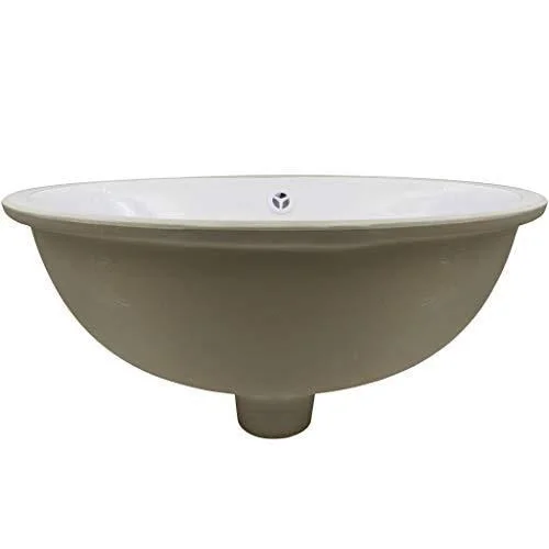 Novatto 19.5 in. Oval Undermount Porcelain Bathroom Sink in White with Overflow Drain in Oil Rubbed Bronze