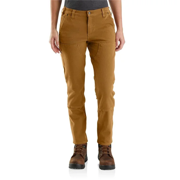 Carhartt Women's Straight Fit Twill Double Front Pant - 12 Tall - Carhartt Brown